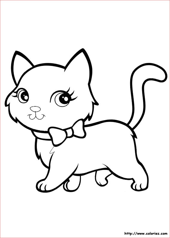 coloriage bebe chat