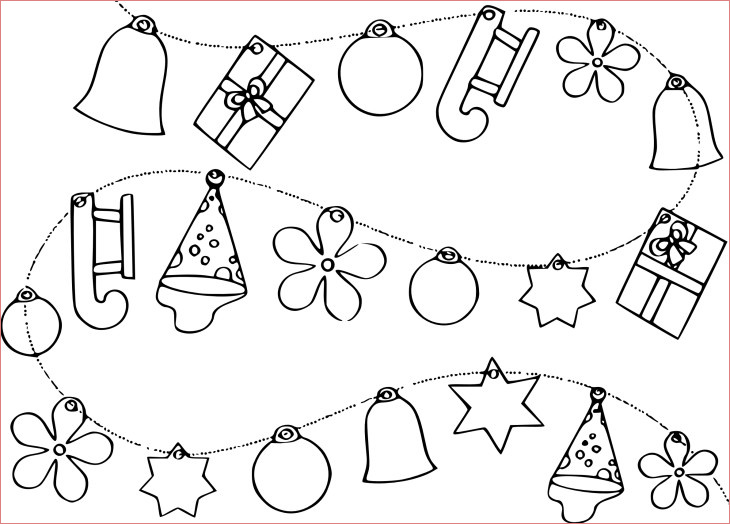 coloriage guirlandes de noel