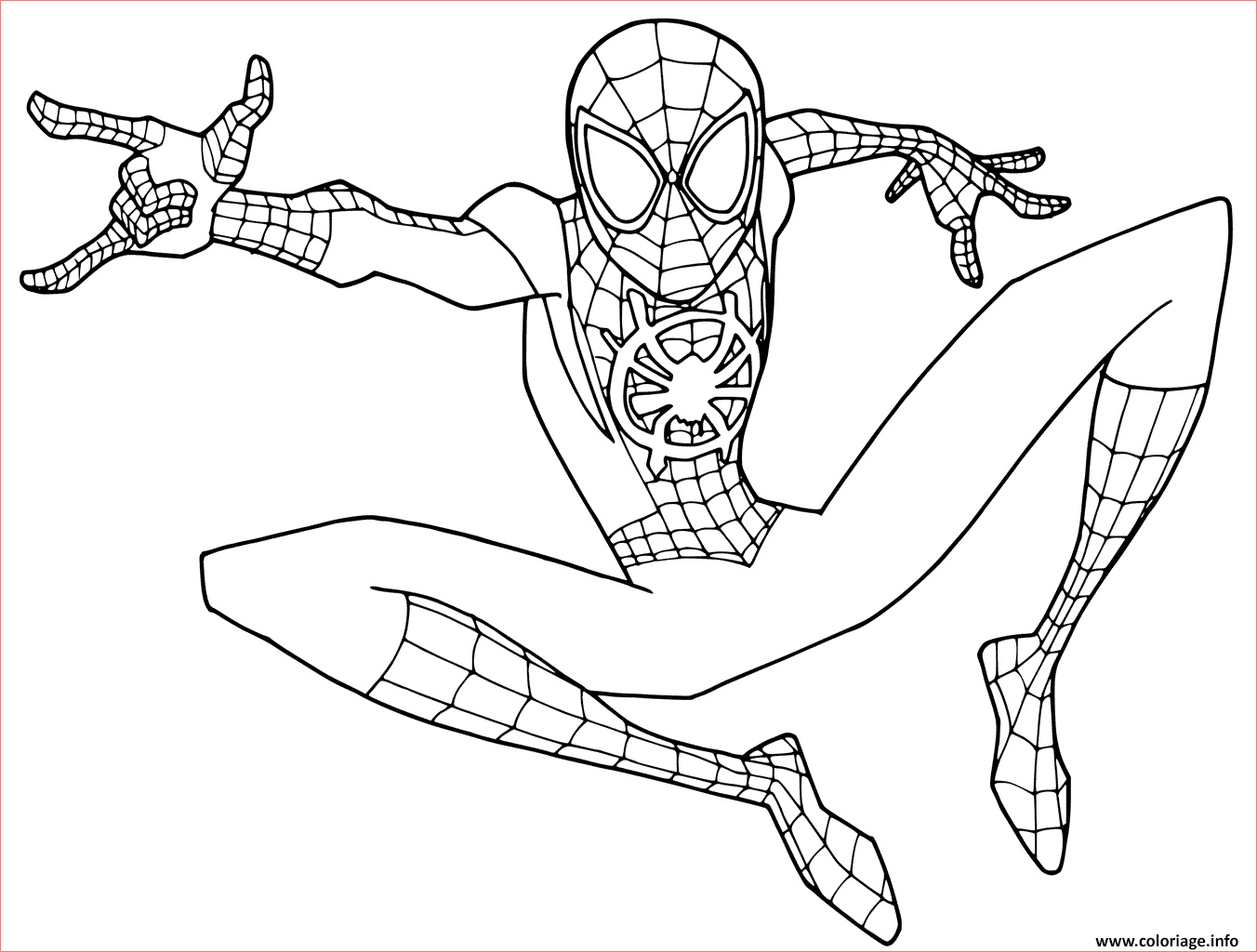 young spider man coloriage