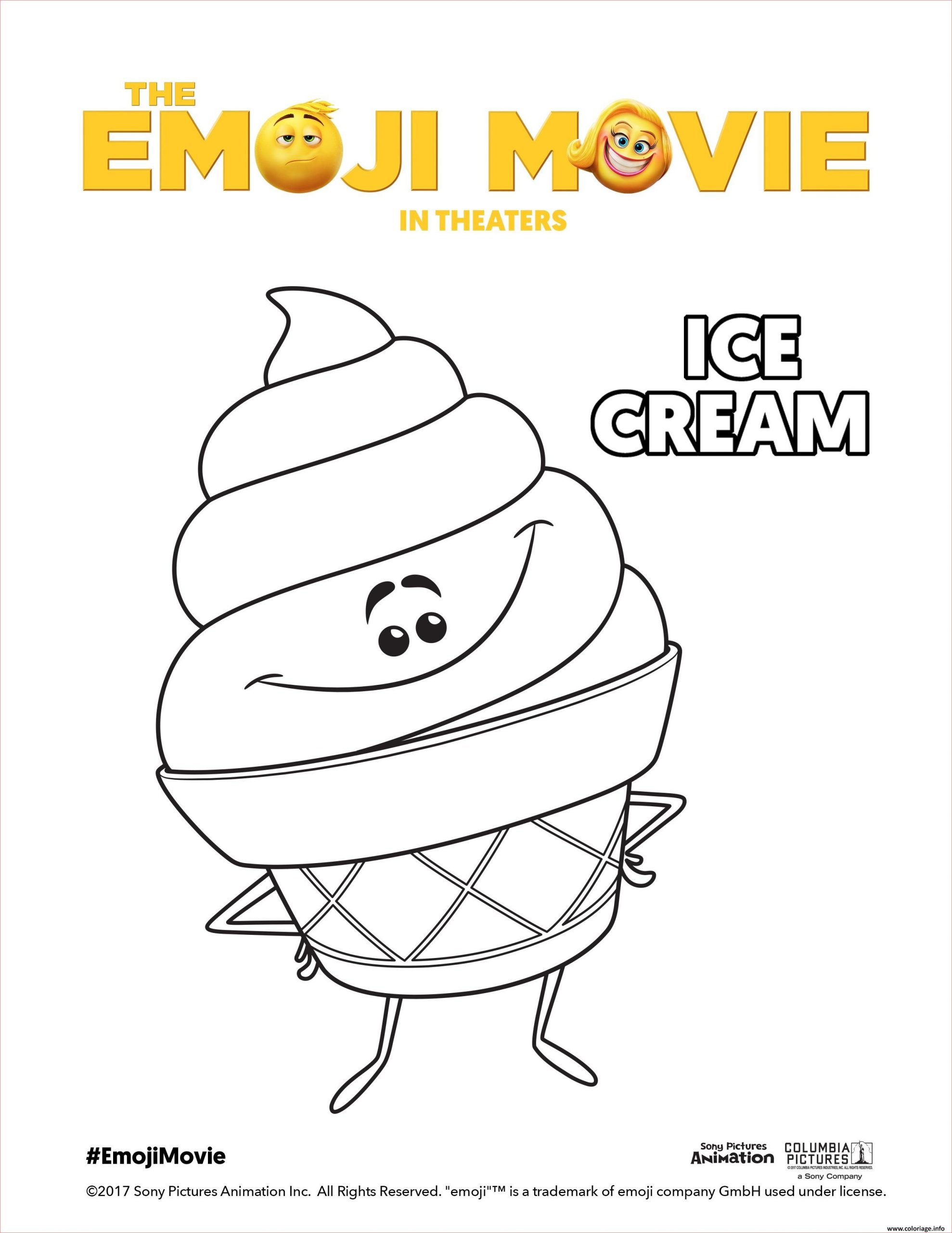 ice cream emoji monde secret des emojis coloriage