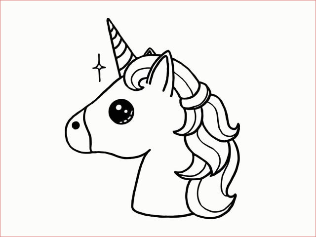 coloriage de licorne kawaii how to draw a cute unicorn