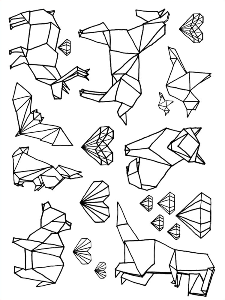coloriage origami
