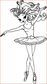 dessin imprimer ballerina