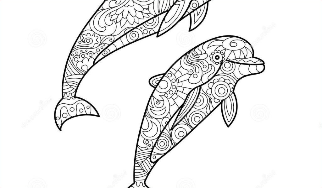 coloriage de dauphin mandala imprimer mandala animaux dessin a imprimer gratuit 2