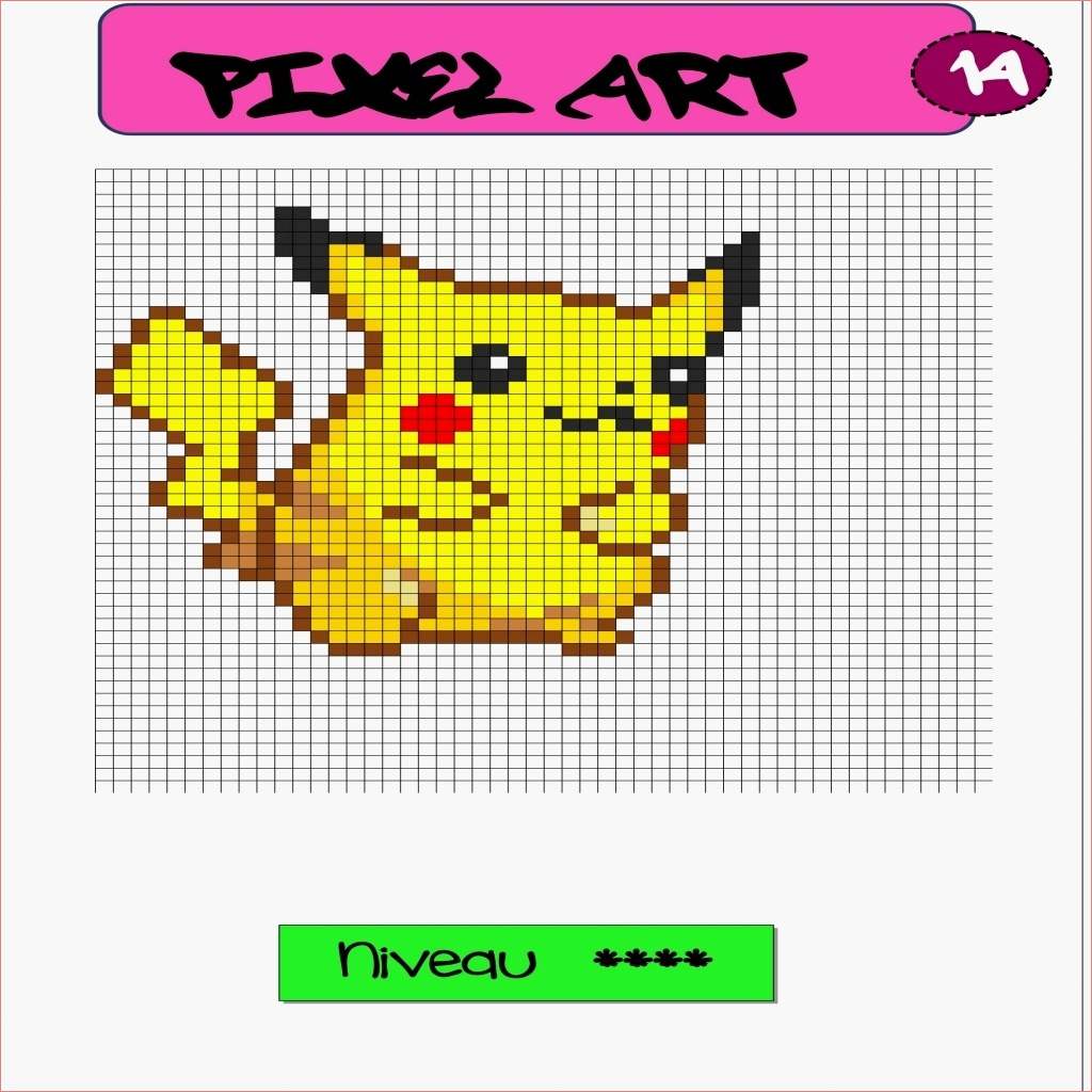 pixel art a imprimer pokemon