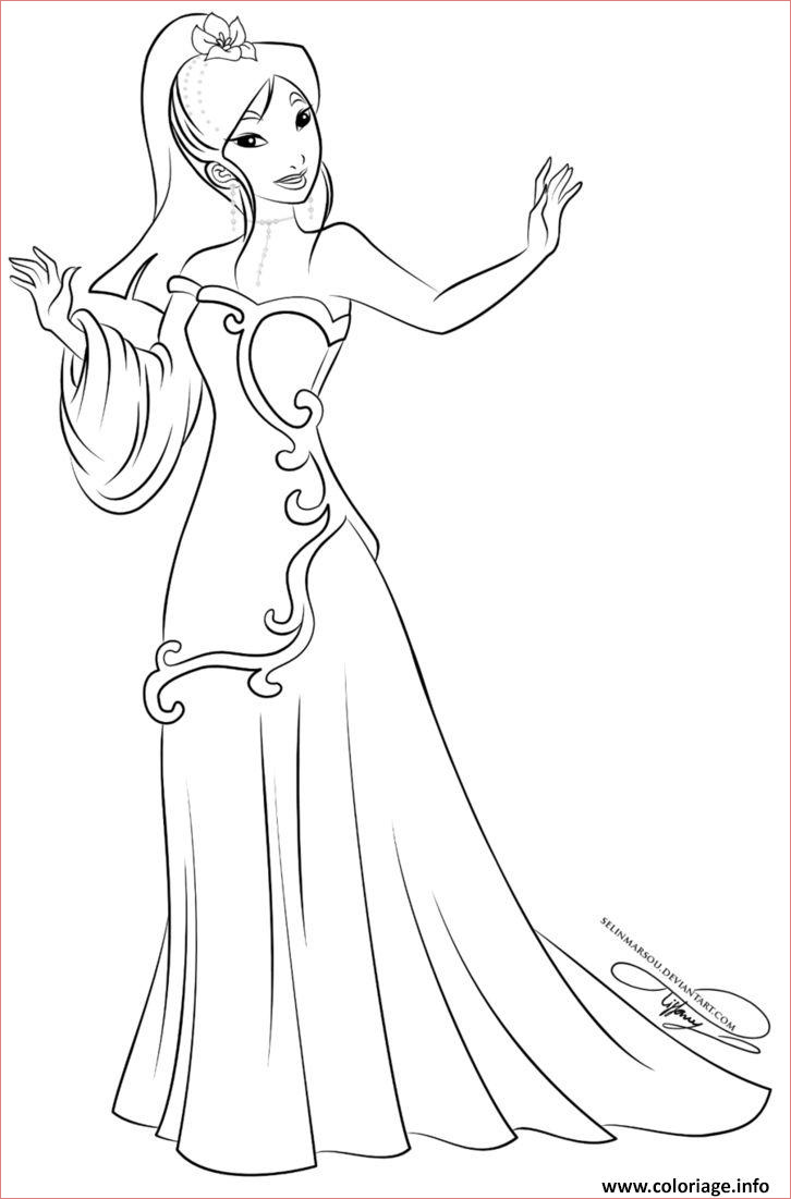 princesse disney mulan coloriage