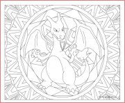 mandala pokemon pikachu coloriage dessin
