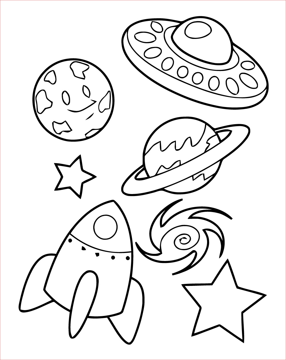 image=space Coloring for kids space 2