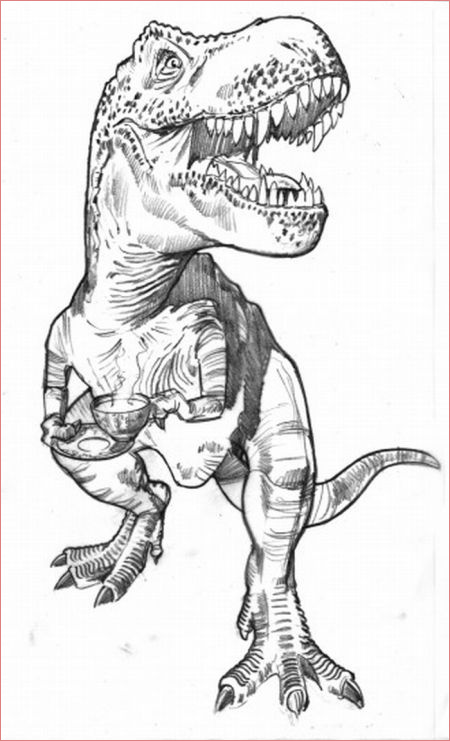 coloriage dinosaure t rex