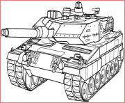 tank vehicule militaire coloriage