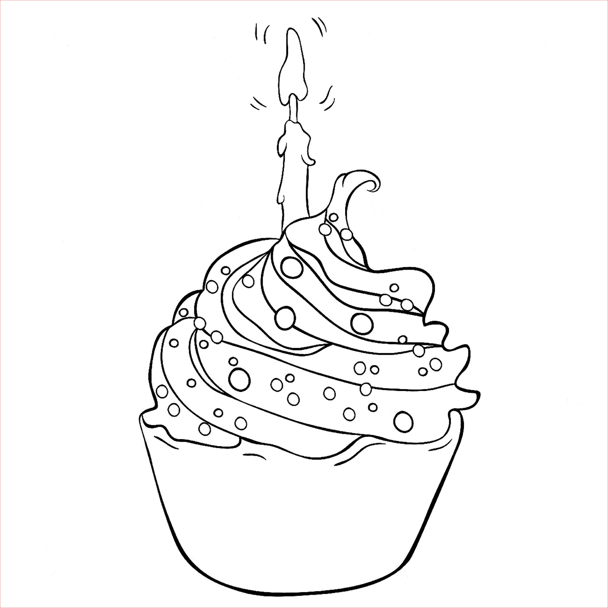 image=cupcakes et gateaux coloriage enfant cupcake bougie anniversaire 1