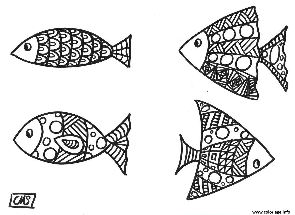 poisson avril mandala coloriage