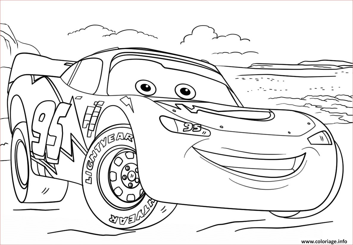 lightning mcqueen from cars 3 2 disney coloriage dessin