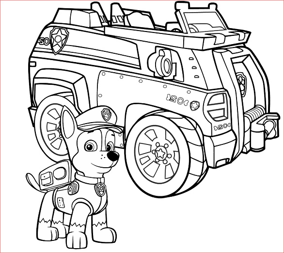 marshall paw patrol kleurplaat