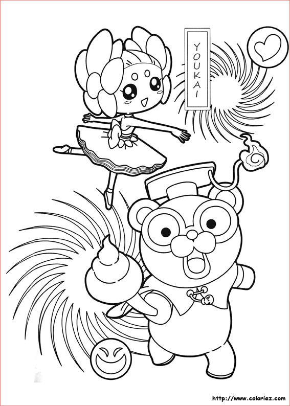 coloriage yo kai watch kyubi